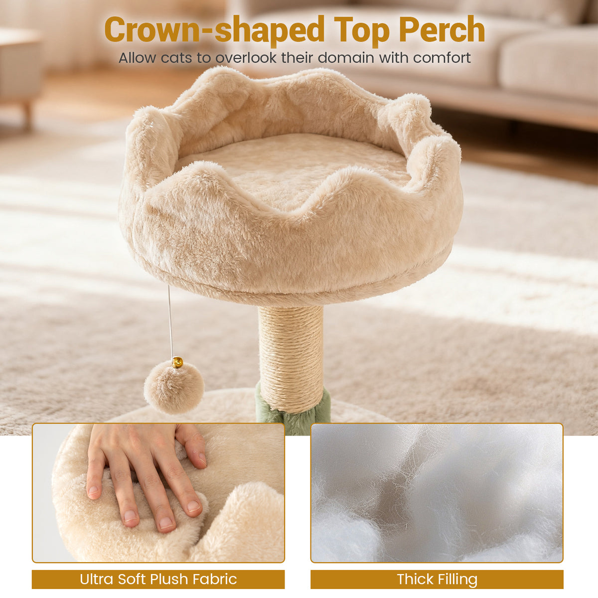 Large Cat Tree for Indoor Kittens 163 cm Tall Kitty Tower with 2 Condos