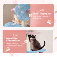 85 CM Cute Aesthetic Cat Tree with Sisal Scratching Post and Condo