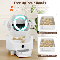 Self-Cleaning Open-Top Cat Litter Box with Odor-Free and Low-Noise