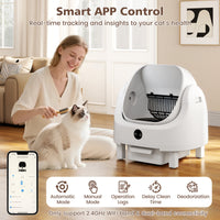 Self-Cleaning Open-Top Cat Litter Box with Odor-Free and Low-Noise