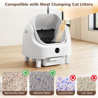 Self-Cleaning Open-Top Cat Litter Box with Odor-Free and Low-Noise