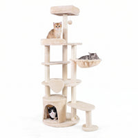 Large Multi-Level Cat Tree Cat Tower with Scratching Posts