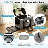 Foldable Pet Carrier with Wheels Airline Approved with Telescopic Handle