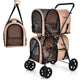 4-in-1 Double Layer Pet Stroller, Foldable Cat Dog Stroller on Wheels