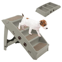 4 Steps Folding Dog Ramp Stairs, Portable Pet Climbing Ladder