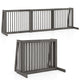 3 Panel Folding Wood Pet Slide Gate with Adjustable Length for Dogs