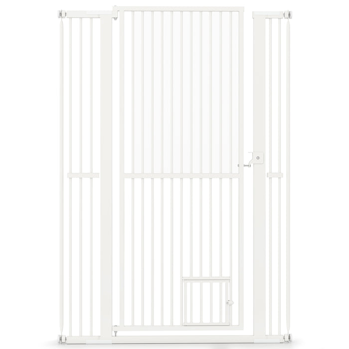 150 cm/171 cm Extra Tall Pet Gate, Heavy-Duty Metal Cat Gate w/ 77 cm-104 cm Wide Opening
