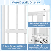 150 cm/171 cm Extra Tall Pet Gate, Heavy-Duty Metal Cat Gate w/ 77 cm-104 cm Wide Opening