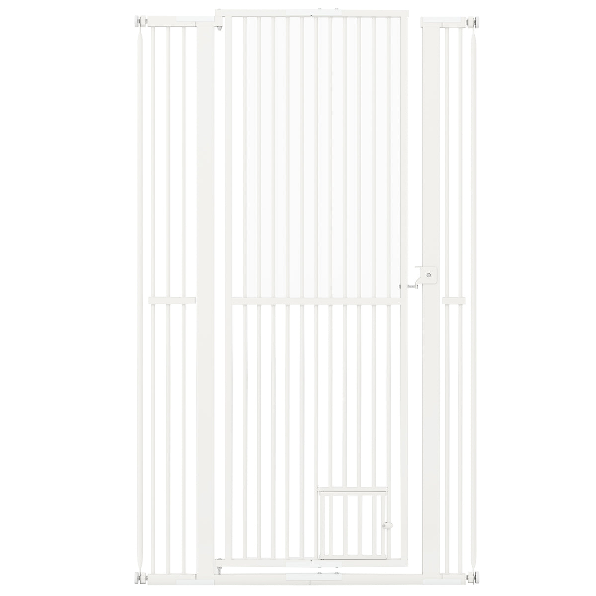 150 cm/171 cm Extra Tall Pet Gate, Heavy-Duty Metal Cat Gate w/ 77 cm-104 cm Wide Opening