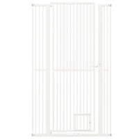 150 cm/171 cm Extra Tall Pet Gate, Heavy-Duty Metal Cat Gate w/ 77 cm-104 cm Wide Opening
