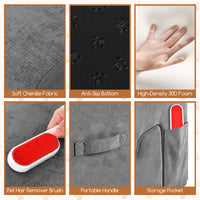 Foam Pet Stairs Set w/5-Tier & 3-Tier Dog Ramps, Non-Slip & Gentle-Slope Wide Dog Steps