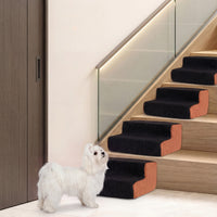 2-tier Foam Dog Ramp with Non-Slip Bottom and Washable Cover for Sofa