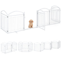 360/480x81cm Foldable Metal Dog Gate with Door 6/8 Panels