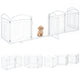 360/480x81cm Foldable Metal Dog Gate with Door 6/8 Panels