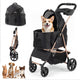 3-in-1 Pet Stroller for Dogs with Detachable Carrier and Cup Holder