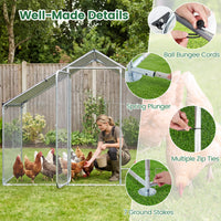Large Metal Chicken Coop 300 x 203 x 202 CM Walk-in Chicken Run