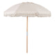 Wood Pole Market Umbrella with 8 Ribs Air Vent for Yard or Poolside