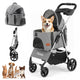 3-in-1 Pet Stroller for Dogs with Detachable Carrier and Cup Holder