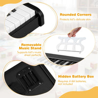 30 Keys Mini Digital Piano with Removable Music Stand for Boys and Girls