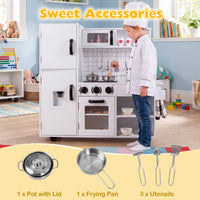Play Kitchen for Kids Wooden Kids Play Kitchen with Water Dispenser