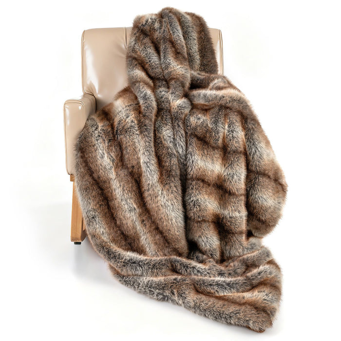 780GSM Soft Plush Fuzzy Luxury Faux Fox Fur Blanket for Bed Sofa