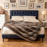 780GSM Soft Plush Fuzzy Luxury Faux Fox Fur Blanket for Bed Sofa