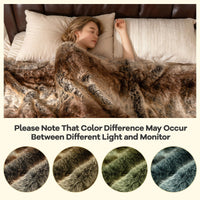 760GSM Soft Plush Fuzzy Luxury Faux Raccoon Fur Blanket for Bed