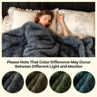 740GSM Soft Plush Fuzzy Luxury Faux Wolf Fur Blanket for Bed
