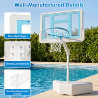 Swimming Pool Goal with Adjustable Height Backboard and Filled Base