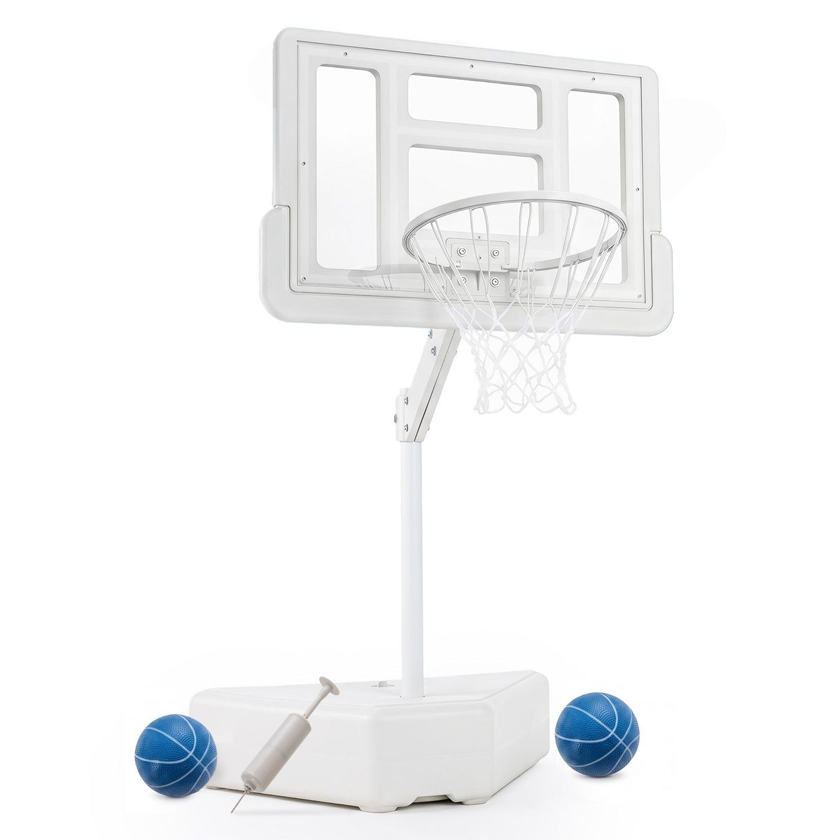 Swimming Pool Goal with Adjustable Height Backboard and Filled Base