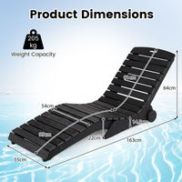 Ergonomic Pool Lounger with Wheels Anti-Float for Shallow Water Use