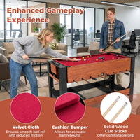 2-in-1 Foosball and Pool Combo with Metal Frame and Game Accessory Pack