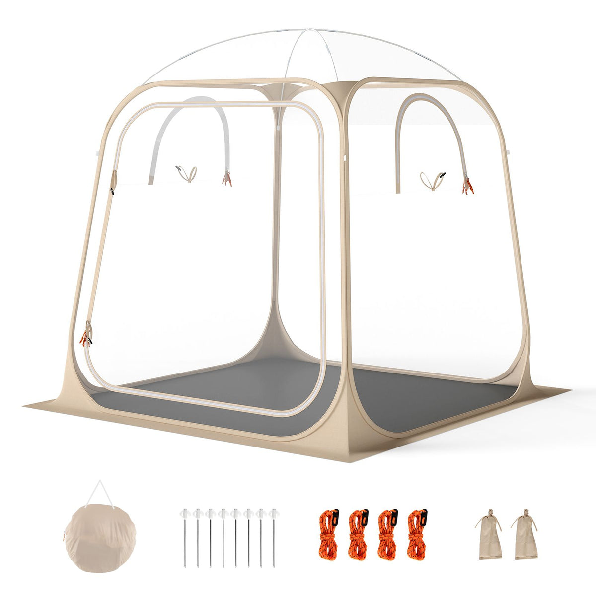 Pop Up Sports Tent with Sealed Floor and Carry Bag for 2-4 Persons