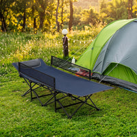 Portable Travel Toddler Cot Bed with Guardrail for Outdoor Indoor
