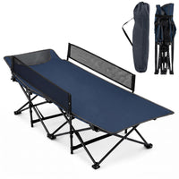 Portable Travel Toddler Cot Bed with Guardrail for Outdoor Indoor