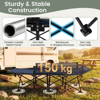 Portable Travel Toddler Cot Bed with Guardrail for Outdoor Indoor