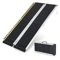 Portable Aluminum Wheelchair Ramp 153cm/183cm with Transition Plate