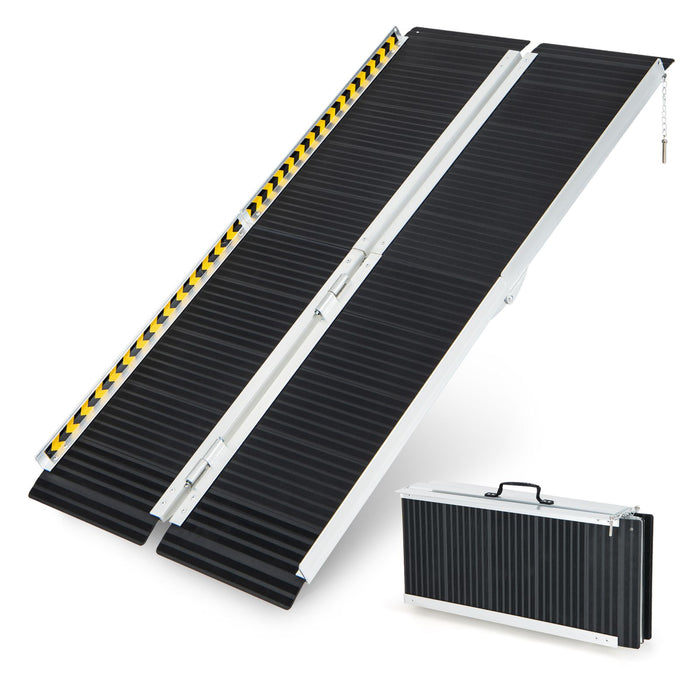Portable Aluminum Wheelchair Ramp 153cm/183cm with Transition Plate