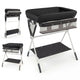Portable Diaper Changing Station with Storage Basket Shelf and Lockable Wheels