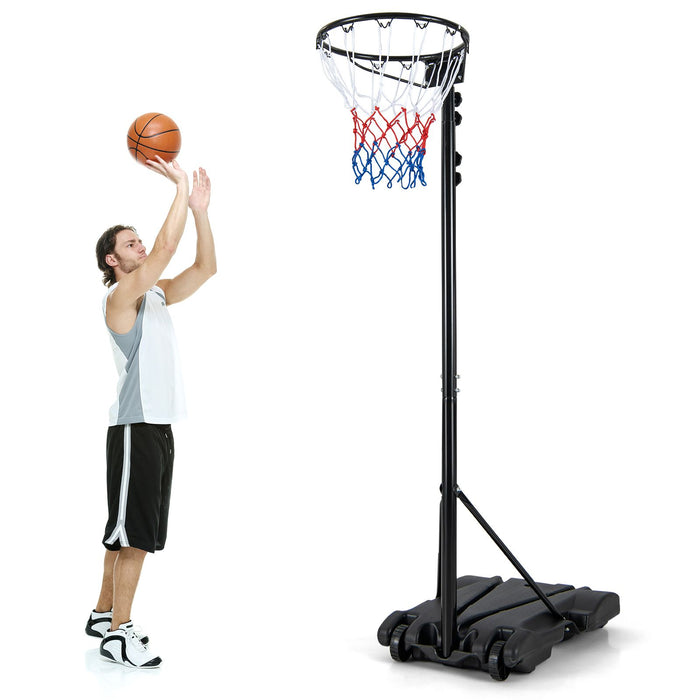 Basketball Hoop Stand with Fillable Base No Backboard for Outdoor Play