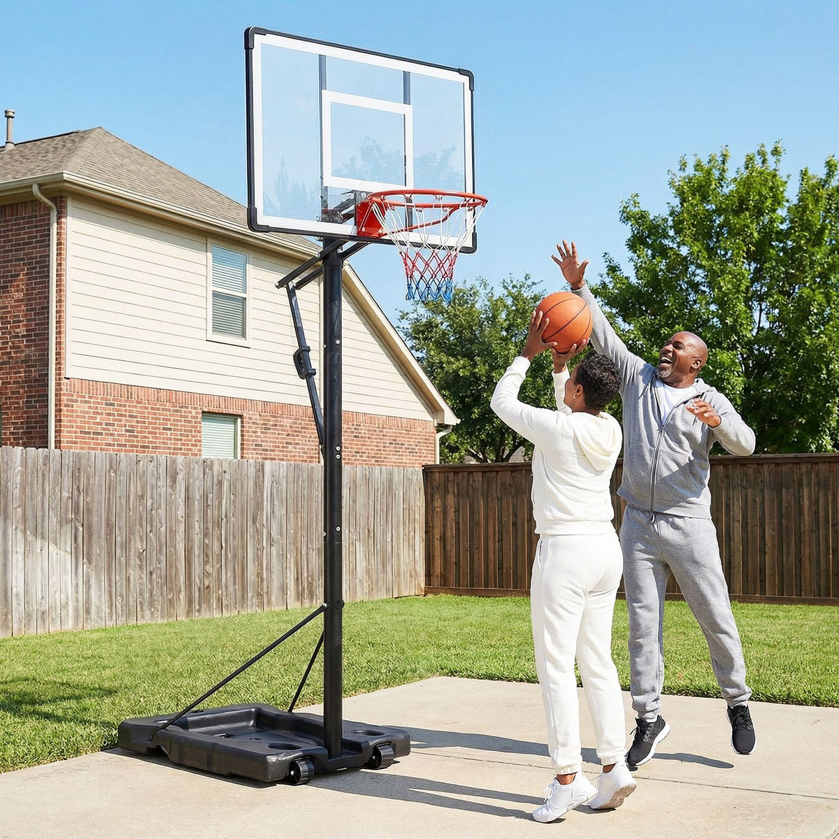 Portable Basketball Hoop 1.7-3.05 m Adjustable Basketball Goal System