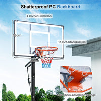 Portable Basketball Hoop 1.7-3.05 m Adjustable Basketball Goal System