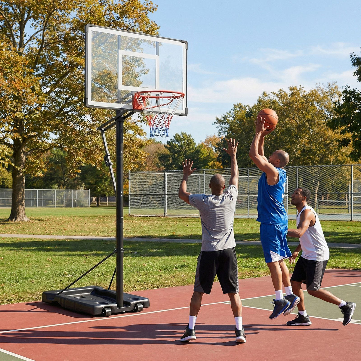 Portable Basketball Hoop 1.7-3.05 m Adjustable Basketball Goal System