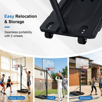 Portable Basketball Hoop 1.7-3.05 m Adjustable Basketball Goal System