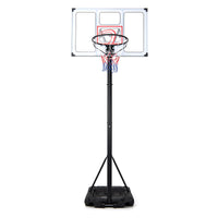 Adjustable Basketball Goal System with Wheels and Ball Storage for Kids