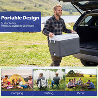 41L Hard Cooler for Picnic Travel with Cup Holders Keeps Ice for Days