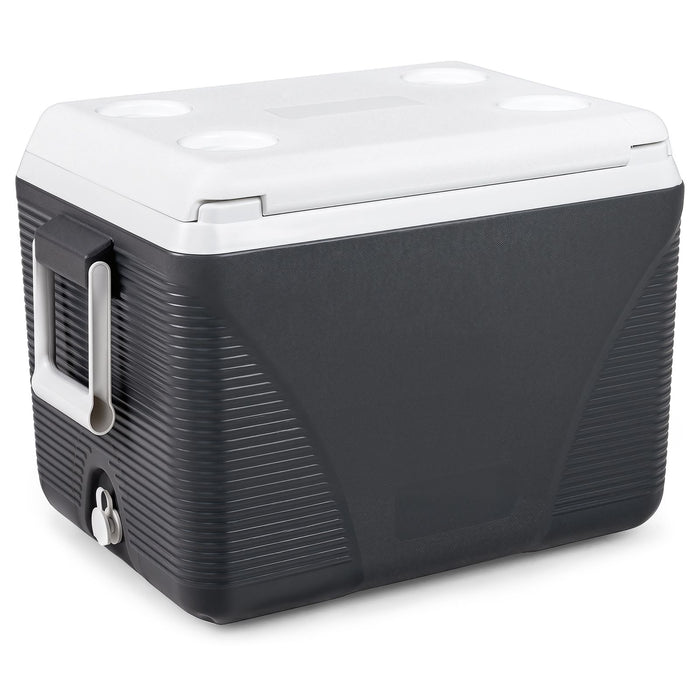 41L Hard Cooler for Picnic Travel with Cup Holders Keeps Ice for Days