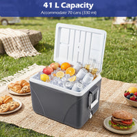 41L Hard Cooler for Picnic Travel with Cup Holders Keeps Ice for Days