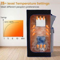 Portable Steam Sauna Box with 1200W 3L Steamer for Full Body Relaxation