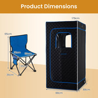 Portable Steam Sauna Box with 1200W 3L Steamer for Full Body Relaxation